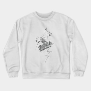 Destination Unique Black White Abstract Art Crewneck Sweatshirt